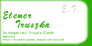 elemer truszka business card